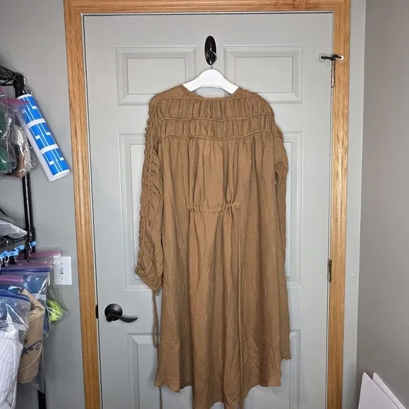 NWT Brandy Joy Joyfolie Camel Brown Flowy Prairie Kimono Duster Lg Cardigan - Picture 10 of 11